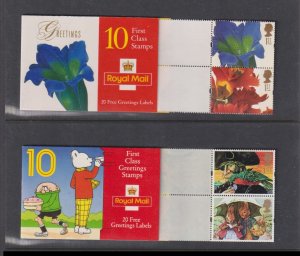 Great Britain - Two Different Greetings Booklets - FACE £ 25.00