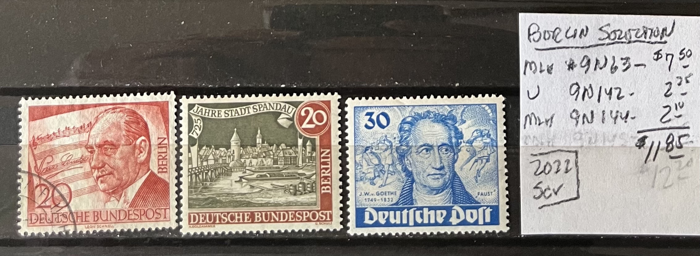 Berlin #'s 9N63, 9N142 & 9N144- SCV=$11.85* | Europe - Germany ...