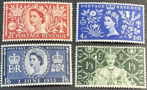 GREAT BRITAIN # 313-316-MINT/HINGED--COMPLETE SET--1953