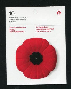 Canada 3307a Royal Canadian Legion Poppy Complete Stamp Booklet MNH 2021