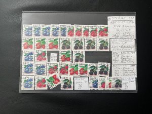 berries used stamp collection