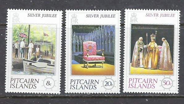 Pitcairn Is 160-62 MNH 1977 QEII Silver Jubilee (ap8780)