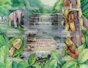 Malaysia Forest 2013 Spider Civet Butterfly Mushroom Tree Pheasant Bird (ms) MNH