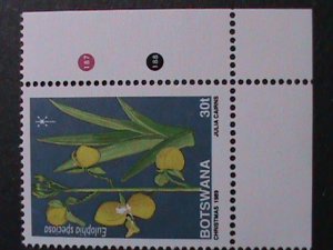 BOTSWANA STAMP 1989 SC#464-7   STAR AND ORCHIDS FLOWER PLANTS MNH STAMP SET.