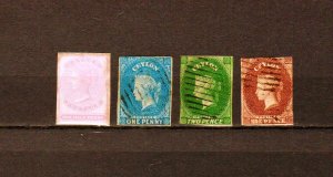 Ceylon  four stamps of 1857, used. (2951)