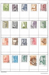 HUNGARY #Z31 Mixture Page of 20 stamps.  Collection / Lot