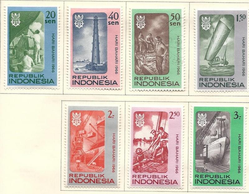 Indonesia  #687-689,691-694  (M)  CV $1.50