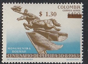 Colombia # C574, Surcharged Stamp, Mint NH