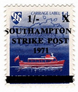 (I.B) Cinderella Collection : Southampton Strike Post 1/- (Herm overprint)