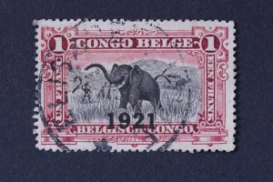 Belgian Congo Scott # 70  Overprinted 1921