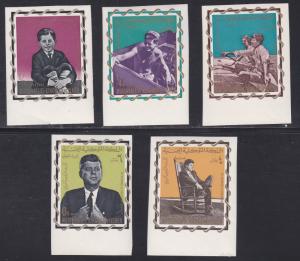 Yemen (Kingdom) M 139A-143A, John F. Kennedy, Scarce ImPerf Set, NH