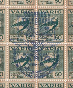 Brazil Stamps - 1933 - VARIG 50c. Full sheet n219 - Treasure!