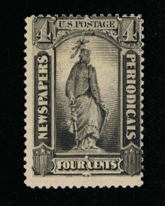 AFFORDABLE GENUINE SCOTT #PR11 MINT OG H 1875 BLACK 4¢ CBNC NEWSPAPER #15946