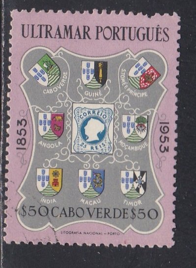 Cape Verde # 296, Portugese Stamps Centennary, Used 1/2 Cat.