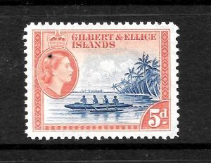 GILBERT & ELLICE  1956 5d QEII   MLH SG 69 