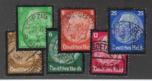 Germany SC#436-441 Used F-VF...Fill a Great Spot(+)!