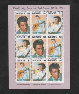 NEVIS #776 1993 ELVIS PRESLEY MINT VF NH O.G SHEET 9 aa