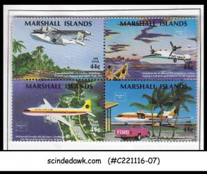 MARSHALL ISLANDS - 1986 AVIATION / AMIREPEX - SE-TENANT 4V - MNH