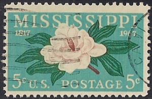 1337 5 cent Mississippi Statehood VF used