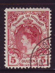 Netherlands Sc 85 1899 5 g claret Wilhelmina stamp used