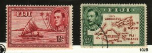 Fiji #132 MH, 134 used