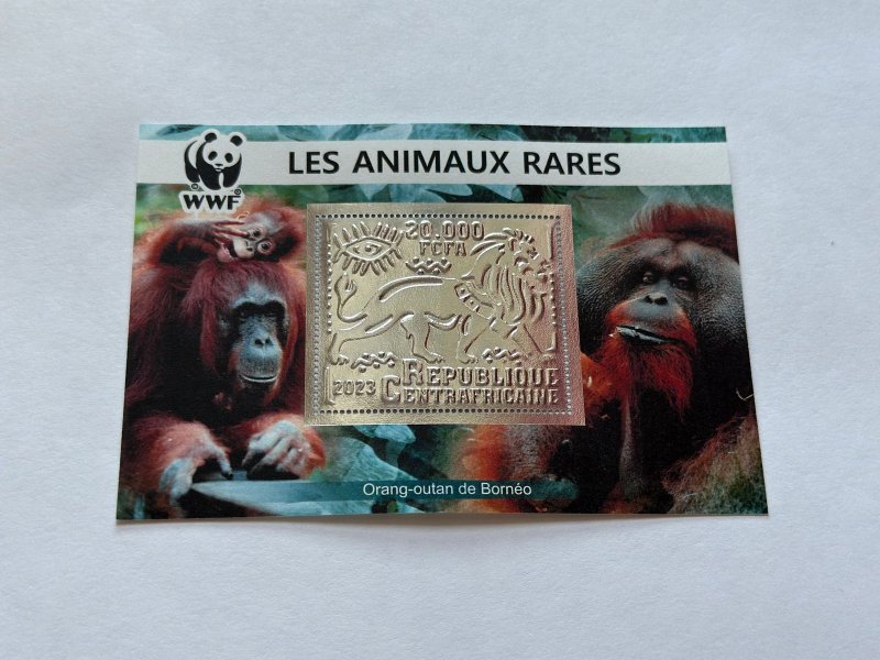 WWF, Fauna, Animals 2023 year 6 blocks Foil. Silver perforated  NEW MNH**