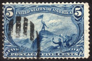 1898, US 5c, Trans-Mississippi, Used, Sc 288