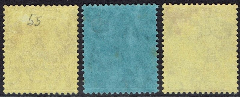 ANTIGUA 1921 KGV BADGE 3D 2/6 AND 5/- WMK MULTI CROWN CA