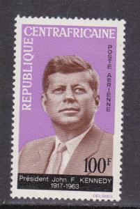 Central Africa # C24, John F. Kennedy, Mint Never Hinged