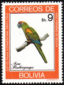 Bolivia 1981 MNH Sc #664 9b Ara rubrogenys