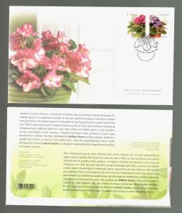 2008-10 Canada #2319-20 #2261-62 #2377-78 Peonies Rhododendron Violets  FDCs 