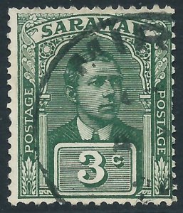 Sarawak, Sc #54, 3c Used