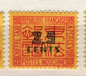 FRENCH INDO-CHINE; 1931 early Optd. Postage Due issue Mint hinged 2.5c. value