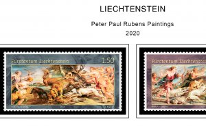 COLOR PRINTED LIECHTENSTEIN 2011-2020 STAMP ALBUM PAGES (66 illustrated pages)