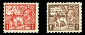British Commonwealth - Great Britain #203-24 (SG 432-433) Cat£55, 1925 Briti...