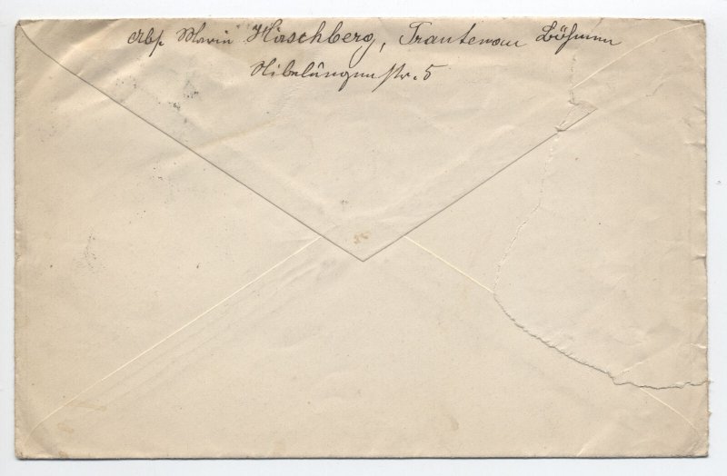 1915 Austria 10h semipostal cover with censor marking (Prague) [y10348]