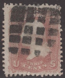 US Scott # 65 3c Washington Fancy Cancel SON Pattern Strike