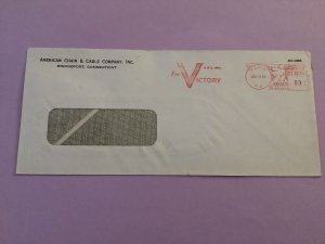 U.S. American Chain & Cable Co Inc 1943 Postage Paid Stamp Cover  R50666