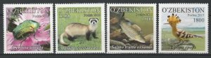 Uzbekistan 2015 Fauna Animals, Birds, Insects, Fish 4 MNH stamps 