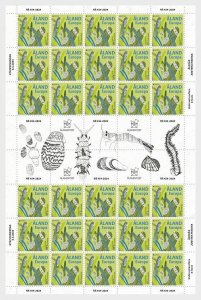 Aland islalnds 2024 Europa Underwater fauna & flora sheetlet with all labels MNH