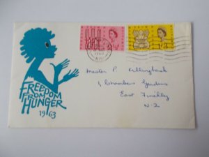 1963 Freedom From Hunger First Day Cover Freedom From Hunger Week Slogan Cat £40