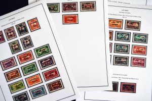 COLOR PRINTED FRENCH SYRIA 1916-1946 STAMP ALBUM PAGES (56 illustrated pages)