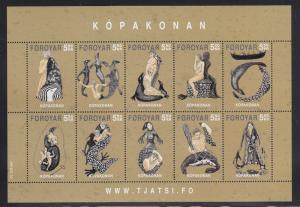 Faroe Islands 2007 MNH Sc #483 Sheet of 10 Legend of the Seal Woman