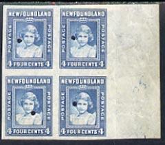 Newfoundland 1941-44 KG6 Princess Elizabeth 4c blue imper...