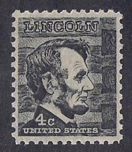 #1282 4 cents Lincoln (1965) Stmp mint OG NH EGRADED SUPERB 100 XXF