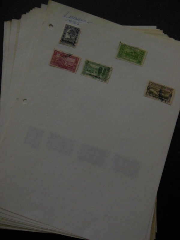 LEBANON : Old Time Mint & Used collection on pages.