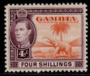 GAMBIA GVI SG159, 4s vermilion & purple, M MINT. Cat £42. 