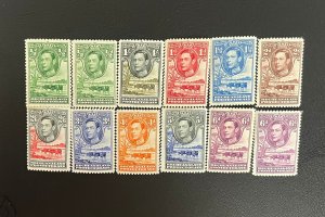 1938-44 Bechuanaland Set of 12 to 5s SG118-127 Fine LMM
