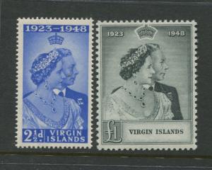 British Virgin Is - Scott 90-91 - Silver Wedding Issue -948-MNH-Set of 2 Stamps