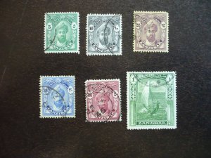 Stamps - Zanzibar - Scott#210,201,205,206,208,209 - Used Part Set of 6 Stamps